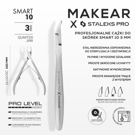 Makear x Staleks PRO- Cuticle nippers SMART 3 mm