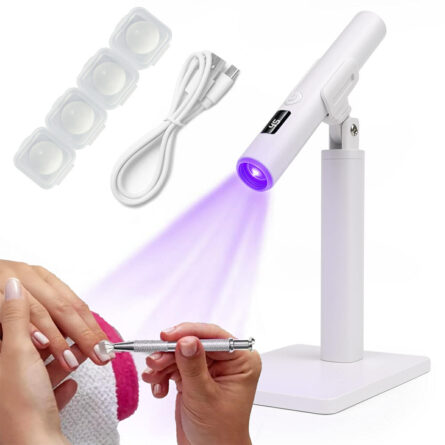 Φορητό, ασύρματο UV/LED σποτ λαμπάκι για νύχια, με βάση, 1.1W