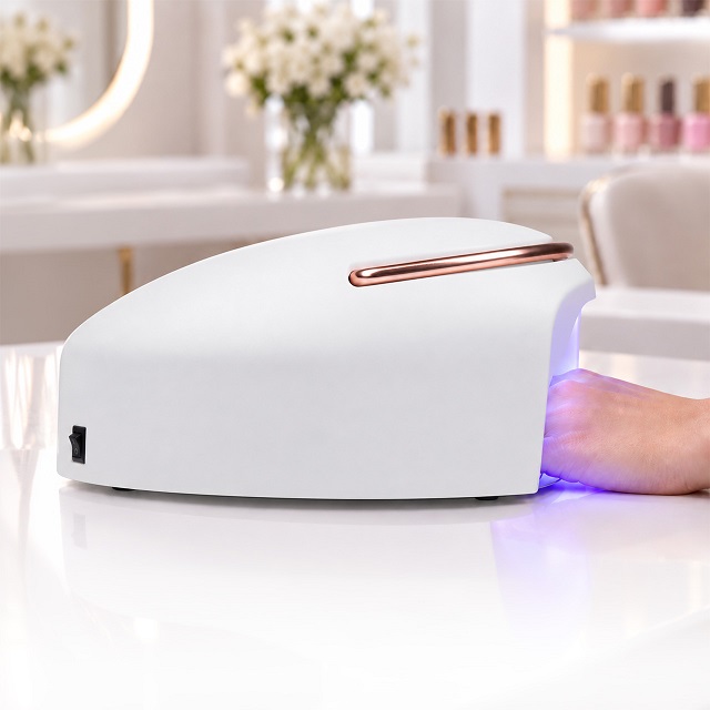 Ασύρματη λάμπα UV/LED PREMIUM – IQueen Charge+ by Clavier για νύχια, μανικιούρ και πεντικιούρ Nailsology, 60W, λευκό-χρυσή. - Image 4